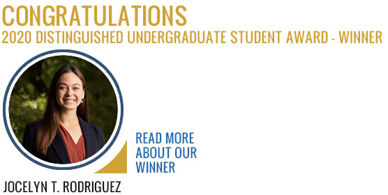 2020 Distinguished Undergraduate Student Award